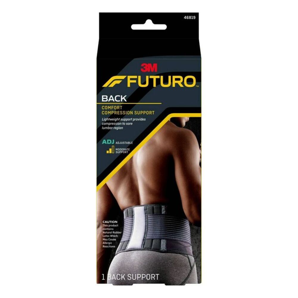 FUTURO Comfort Compression Back Support Adjustable Deluxe Back Brace - 1pk